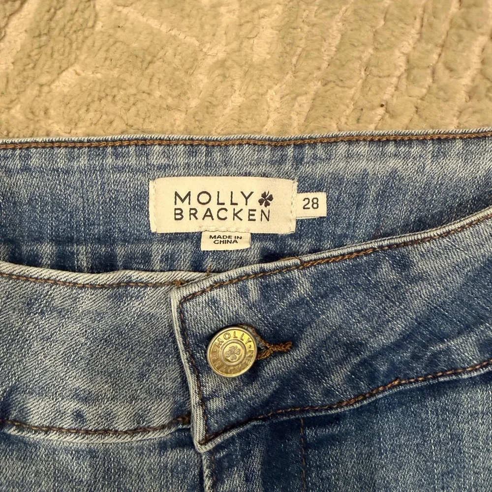 Molly Bracken Light Blue High-Rise Wide-Leg Jeans - Picture 3 of 6